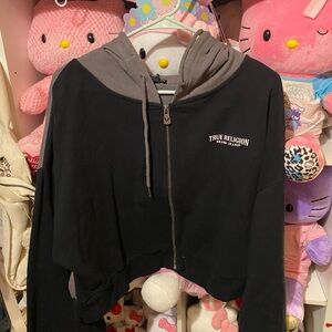 True Religion Charcoal and Black Hoodie